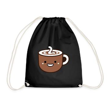 Humour petit chocolat chaud - Sac de sport léger - noir - Devant