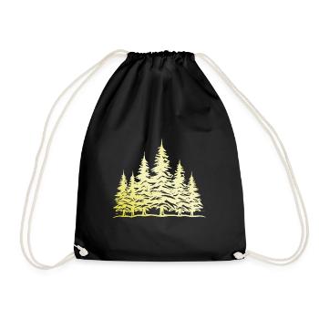 Arbre de la forêt Or - Sac de sport léger - noir - Devant