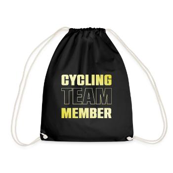 Cycling Team - Drawstring Bag - black - Front
