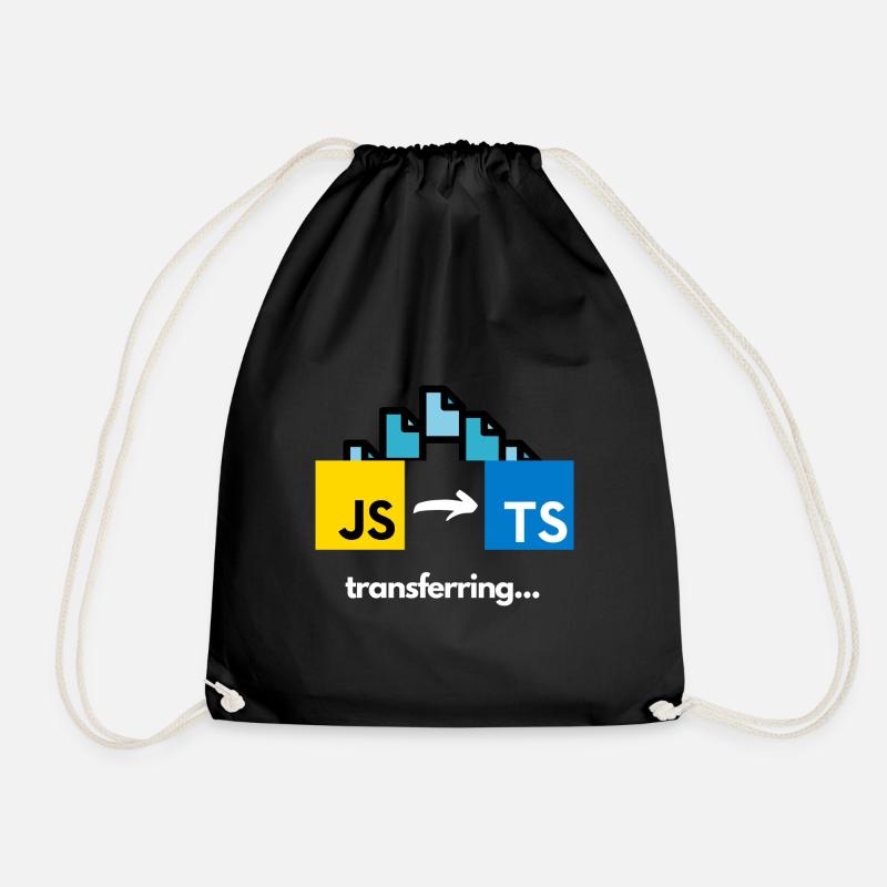 Transferring from Javascript to Typescript - Drawstring Bag - black