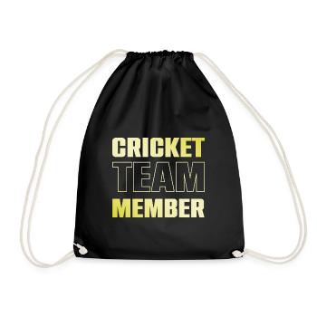 Cricket Team - Turnbeutel - Schwarz - Vorne