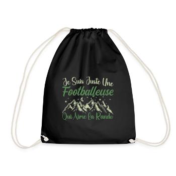 Footballeuse aventurier passionnée de Randonnée - Sac de sport léger - noir - Devant