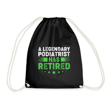 Podiatrist Foot Care Podiatry Pedicure - Drawstring Bag - black - Front