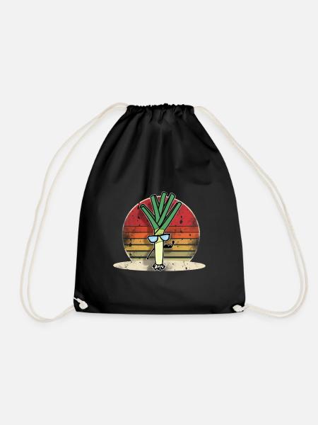 Leek - Drawstring Bag - black