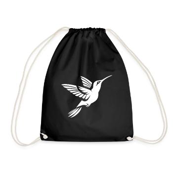 Hummingbird - Drawstring Bag - black - Front
