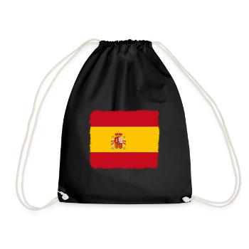 Spain Flag Vintage Spanish Flag Distressed Look - Drawstring Bag - black - Front