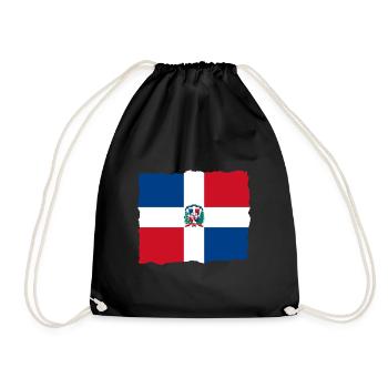 Dominican Republic Flag Dom Rep Flag Travel - Drawstring Bag - black - Front