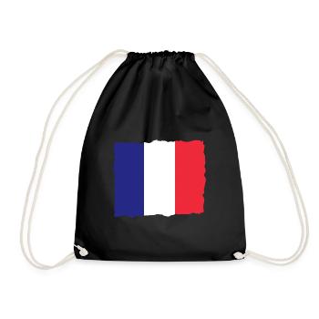 Drapeau de la France Look utilisé Drapeau de la France - Sac de sport léger - noir - Devant