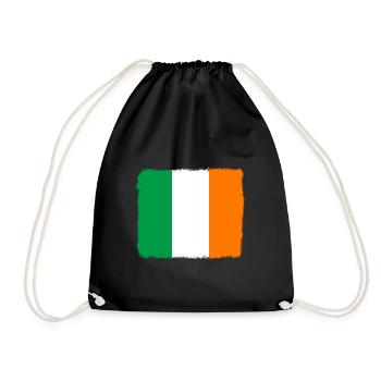 Irland Flagge Vintage Irische Fahne Dublin - Turnbeutel - Schwarz - Vorne