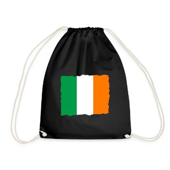 Irland Flagge Vintage Irische Fahne Dublin - Turnbeutel - Schwarz - Vorne