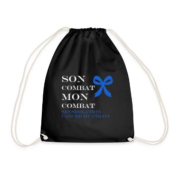 Sensibilisation au cancer du côlon - Sac de sport léger - noir - Devant