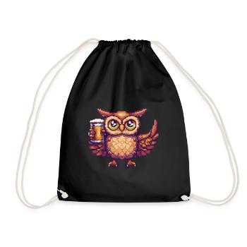 Bière Owl Pixel - Sac de sport léger - noir - Devant