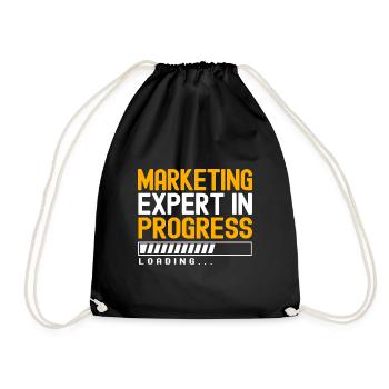 Marketing Manager Experte - Turnbeutel - Schwarz - Vorne