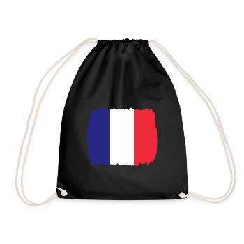 Drapeau de la France Look utilisé Drapeau de la France - Sac de sport léger - noir - Devant