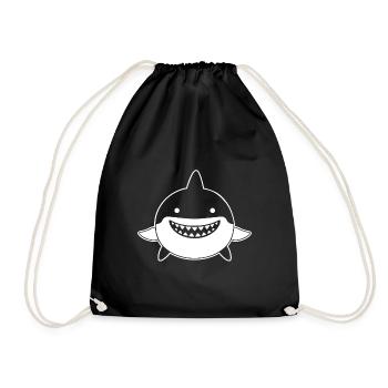 Requin - Sac de sport léger - noir - Devant