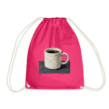 Bestickte Tasse Filterkaffee, langsamer Kaffee (gedruckt) - Turnbeutel - Fuchsia - Vorne