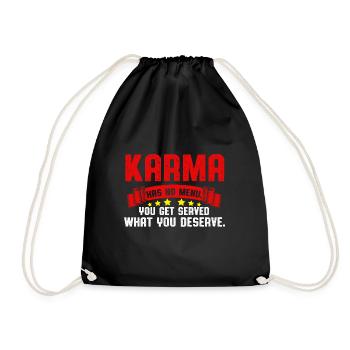 Karma - Turnbeutel - Schwarz - Vorne