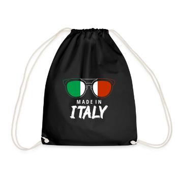 Italy Flag Sunglasses Italian Flag Cool - Drawstring Bag - black - Front
