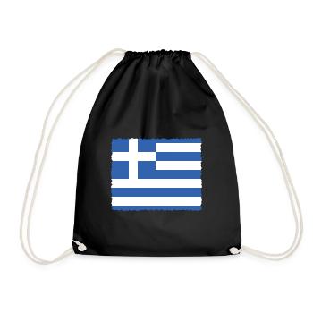 Drapeau de la Grèce Hellas Athènes Drapeau grec - Sac de sport léger - noir - Devant