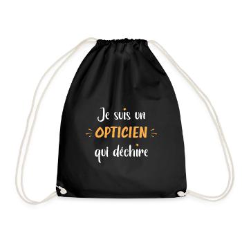 Opticien qui déchire - Sac de sport léger - noir - Devant