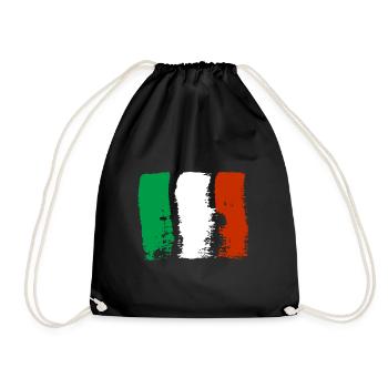 Drapeau de l’Italie Drapeau italien vintage Look vieilli - Sac de sport léger - noir - Devant