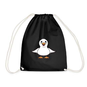 Humour petit mouette - Sac de sport léger - noir - Devant
