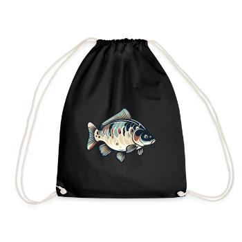 Carp, Fishing, Fish - Drawstring Bag - black - Front