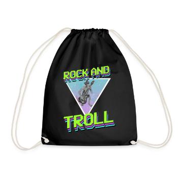 Rock and troll - Sac de sport léger - noir - Devant