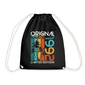 Octobre 1992 Cadeau d’anniversaire de naissance - Sac de sport léger - noir - Devant