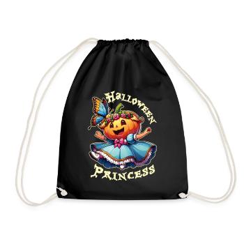 Mignonne princesse d’Halloween avec papillon - Sac de sport léger - noir - Devant