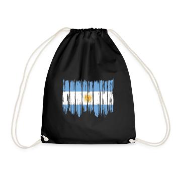 Argentina Flag South America Argentine Flag - Drawstring Bag - black - Front