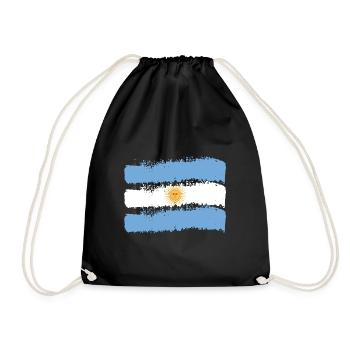 Argentina Flag South America Argentine Flag - Drawstring Bag - black - Front