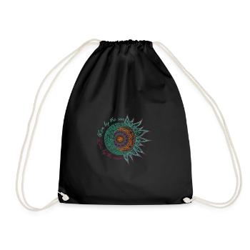Mandela, Moon, Live by the sun, love by the moon - Sac de sport léger - noir - Devant