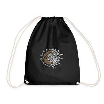 Mandela, Moon, Live by the sun, love by the moon - Sac de sport léger - noir - Devant