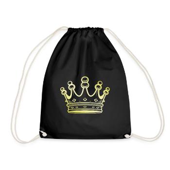 Symbole de la couronne Or - Sac de sport léger - noir - Devant