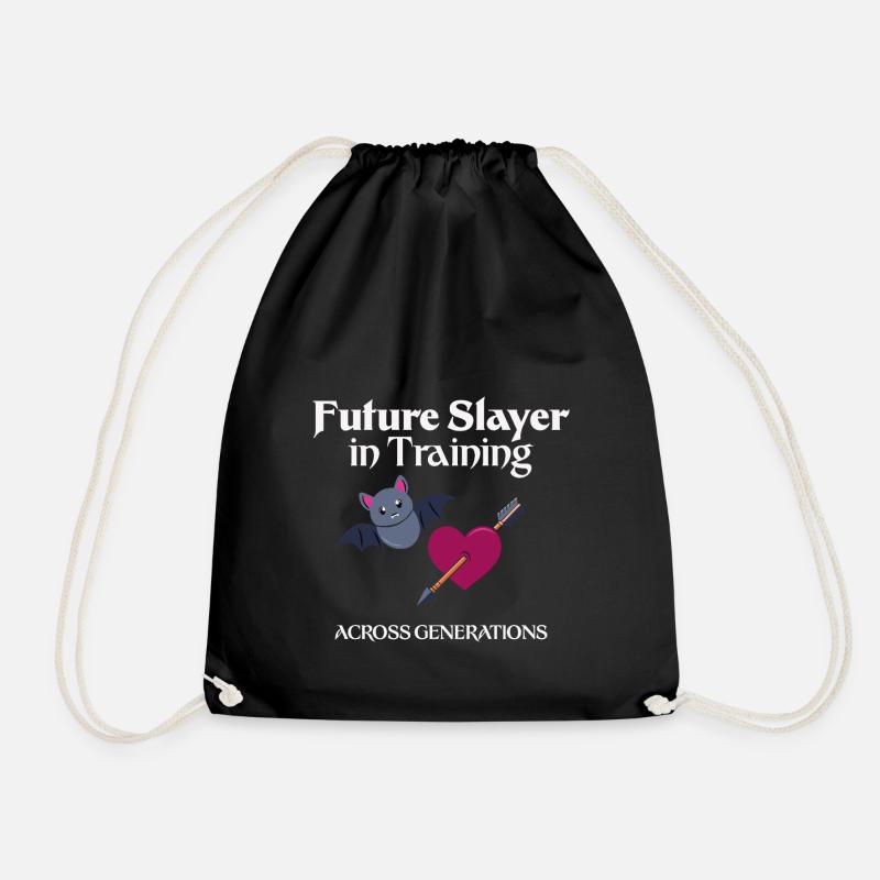 Future Across Generations - Drawstring Bag - black