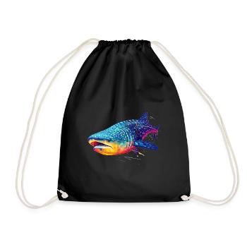 Requin-baleine - Sac de sport léger - noir - Devant