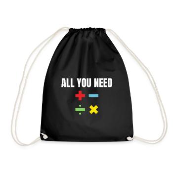 Teacher Math Cool Quote Funny Saying Teaching - Turnbeutel - Schwarz - Vorne