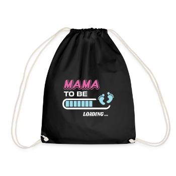 future maman. Patienter cadeau naissance - Sac de sport léger - noir - Devant