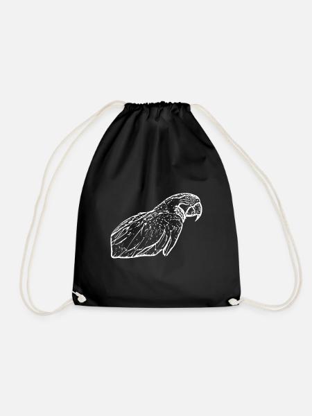 Perroquets Oiseau Blanc - Sac de sport léger - noir