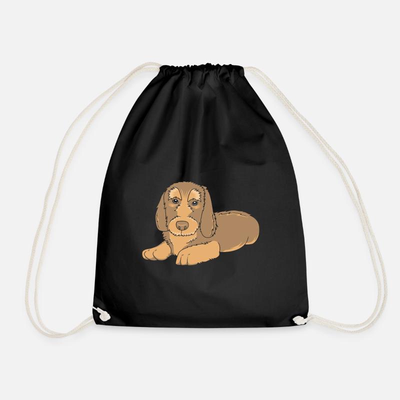 Dachshund Rauhaardackel - Turnbeutel - Schwarz