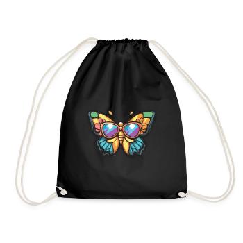 papillon drôle d’été - Sac de sport léger - noir - Devant