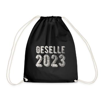 Geselle 2023 Gesellenprüfung - Turnbeutel - Schwarz - Vorne