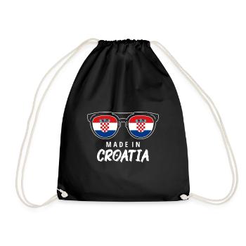 Drapeau de la Croatie Adriatique Zagreb Drapeau de la Croatie - Sac de sport léger - noir - Devant