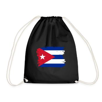 Kuba Flagge Karibik Urlaub Cuba Reise Havanna - Turnbeutel - Schwarz - Vorne
