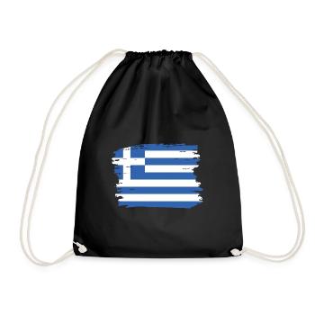 Drapeau de la Grèce Hellas Athènes Drapeau grec - Sac de sport léger - noir - Devant
