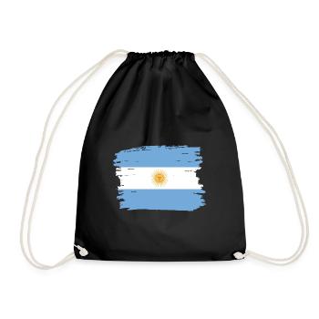Drapeau de l’Argentine Amérique du Sud Drapeau argentin - Sac de sport léger - noir - Devant