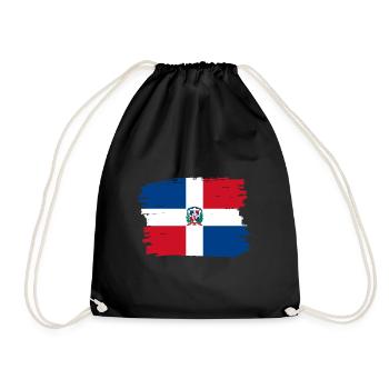 Dominican Republic Flag Dom Rep Flag Travel - Drawstring Bag - black - Front