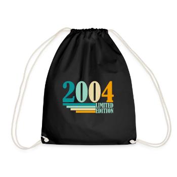 limited edition 2004 18 Geburtstag - Turnbeutel - Schwarz - Vorne