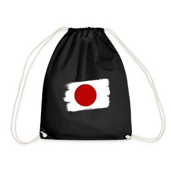 Drapeau du Japon Look Usé Nihon Drapeau Japonais - Sac de sport léger - noir - Devant